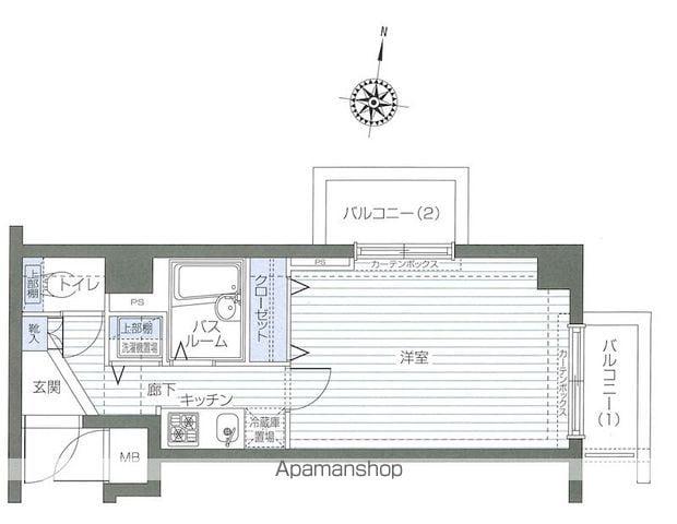トーシンフェニックス中野(1K/2階)の間取り写真
