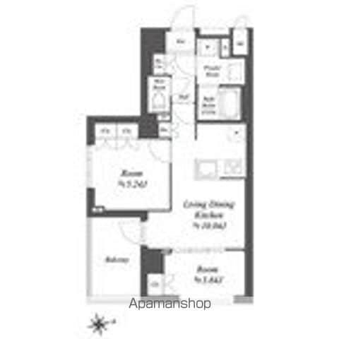 ブランシエスタ荻窪(2LDK/1階)の間取り写真