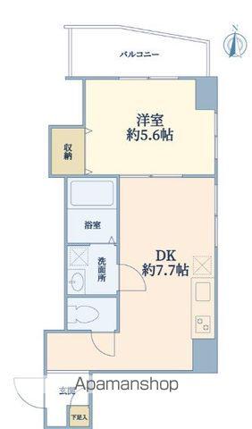 中央本線 立川駅 徒歩10分 5階建 築25年(1DK/3階)の間取り写真