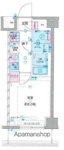 GENOVIAお花茶屋ⅡSKYGARDEN(1K/4階)の間取り写真