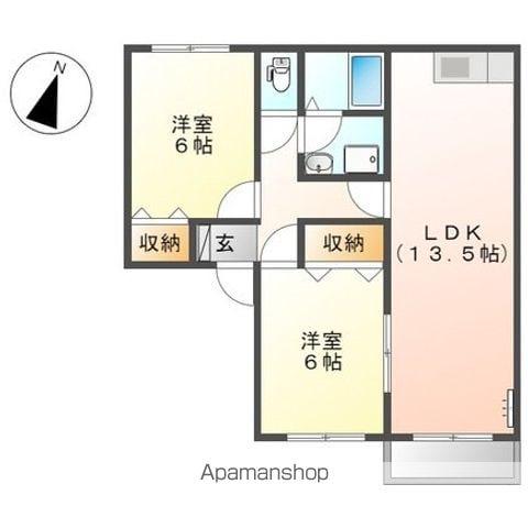 メゾン フローレンス(2LDK/2階)の間取り写真