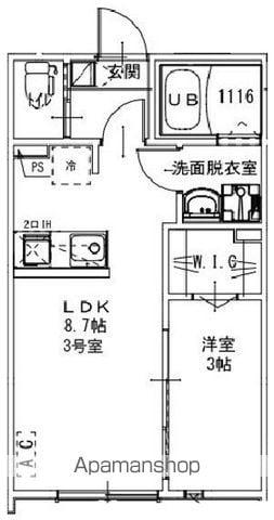 KEIAI RESIDENCE 常盤平(1LDK/1階)の間取り写真