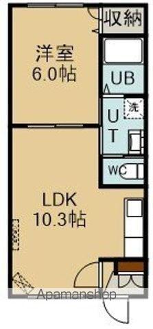ユニBOX2(1LDK/3階)の間取り写真