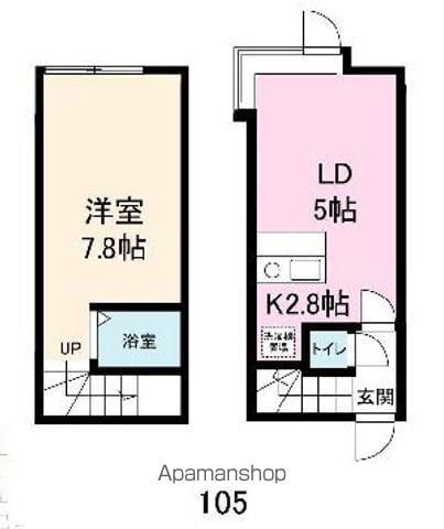 サンテラス文京台 壱番館(1DK/1階)の間取り写真