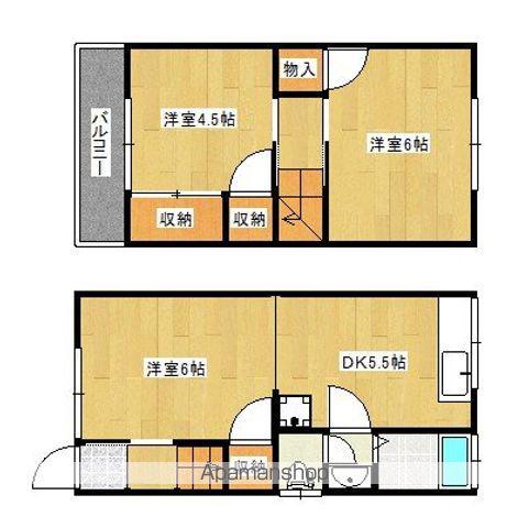 組坂ビルNO1(2LDK/1階)の間取り写真