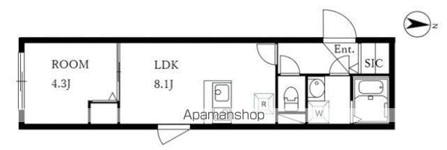ALATO KINSHICHO Ⅱ(1LDK/2階)の間取り写真