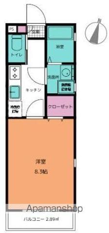 アフェット道場南(1K/3階)の間取り写真