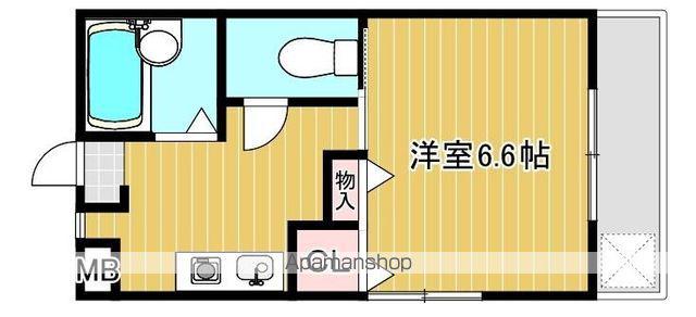 メゾン・ド・ルミエール(1K/2階)の間取り写真