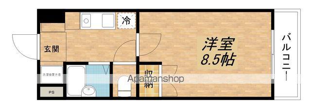 カーサソラッツオ2番館(1K/3階)の間取り写真