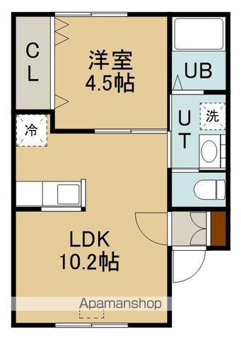 いのせんと(1LDK/1階)の間取り写真