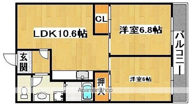 エテルノ長居(2LDK/3階)の間取り写真