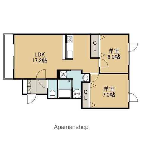 レインボーハウス元中野NO49(2LDK/1階)の間取り写真
