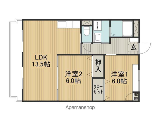 グランデュオ(3DK/1階)の間取り写真