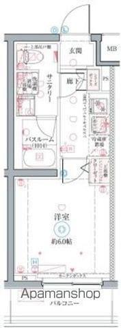 CREVISTA井荻(1K/2階)の間取り写真
