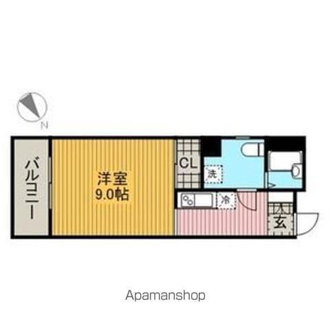 レディース徳川(ワンルーム/7階)の間取り写真