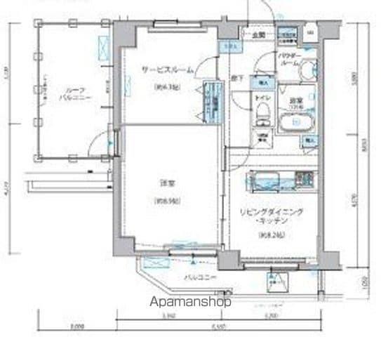 ARCOBALENO KAMEIDOⅡ(1SDK/6階)の間取り写真