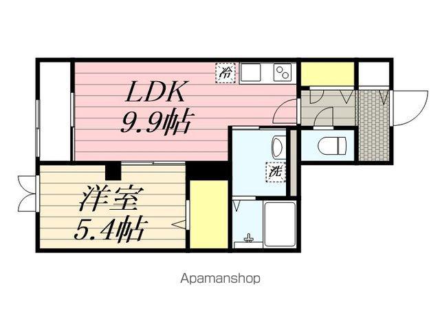 ペルラノアール(1LDK/2階)の間取り写真