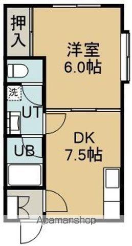 コープサイド北浜(1DK/1階)の間取り写真