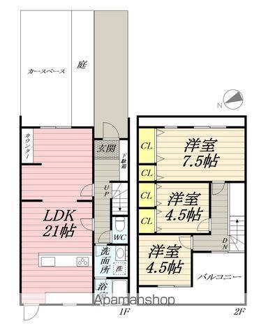 小田急電鉄江ノ島線 鵠沼海岸駅 徒歩7分 2階建 築19年(2LDK)の間取り写真