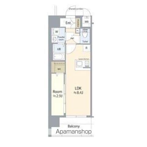 エスリード名古屋サザンプレイス(1LDK/12階)の間取り写真