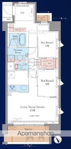 LUXENA船堀(2LDK/9階)の間取り写真