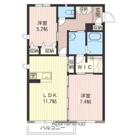 コンフォート・アイ(2LDK/2階)の間取り写真