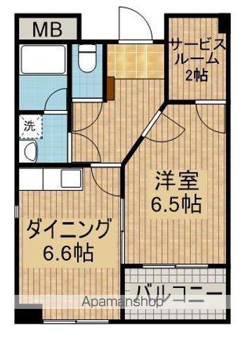 シャインコート(1SDK/1階)の間取り写真