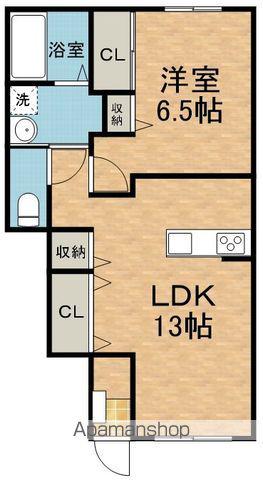 JJハイム北大町(1LDK/1階)の間取り写真