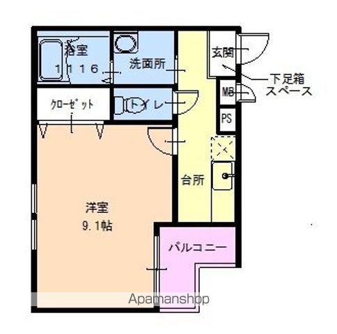フジパレス市駅東Ⅰ番館(1K/2階)の間取り写真