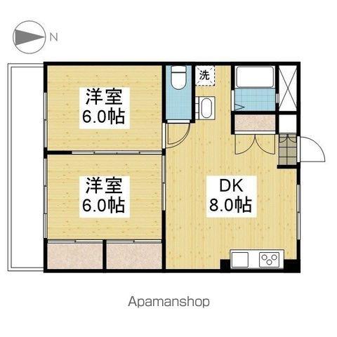 プロヴァンス安城寺Ⅰ(2DK/2階)の間取り写真