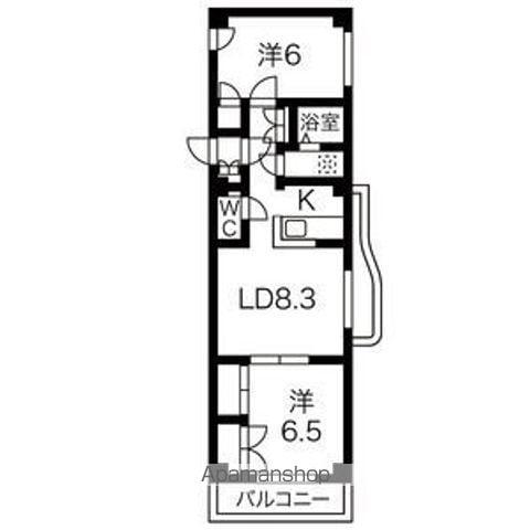 OMレジデンス発寒北(2LDK/4階)の間取り写真
