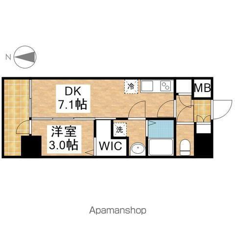 エステムコート名古屋上前津(1DK/15階)の間取り写真