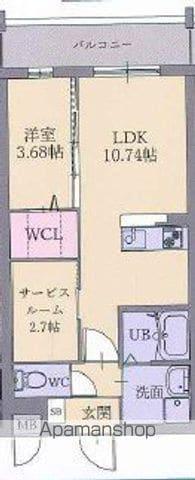 LIFEFIELD小郡Ⅱ(1SLDK/4階)の間取り写真