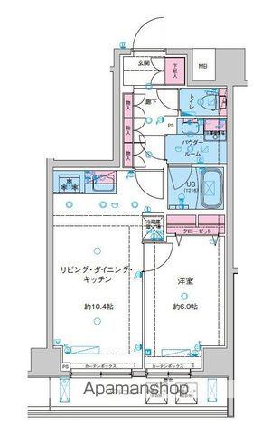 ジェノヴィア鐘ヶ淵(1LDK/6階)の間取り写真