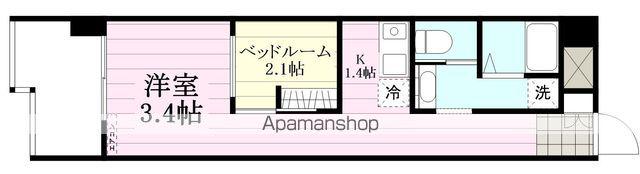 YUTAKAYA BLD(ワンルーム/5階)の間取り写真