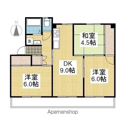 メゾン久米2号棟(3DK/1階)の間取り写真