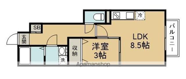 サムズアップⅡ(1LDK/1階)の間取り写真