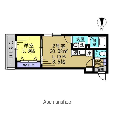 SOURIRE馬橋(1LDK/3階)の間取り写真