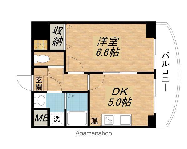 シャインローヤル(1DK/2階)の間取り写真