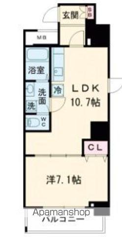 アイルグランデ浅草(1LDK/10階)の間取り写真