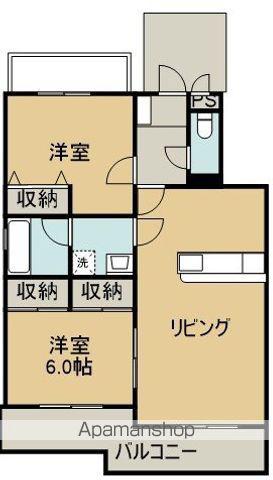 ラヴァーズガーデンⅡ(2LDK/3階)の間取り写真