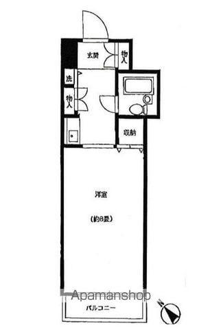 ピュアシティ横浜2(ワンルーム/5階)の間取り写真