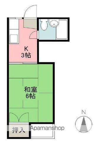 和風アパート和(1K/2階)の間取り写真