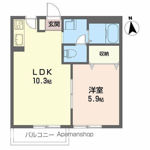フレグランス東桜山(1LDK/2階)の間取り写真
