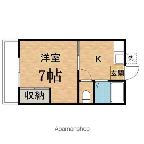 百草ハイツ(1K/2階)の間取り写真