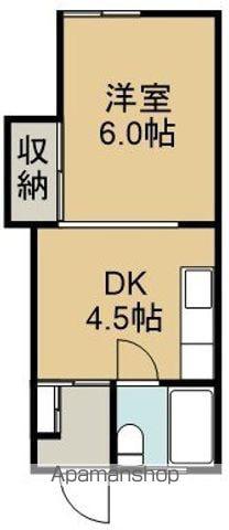 ハイツわかさ(1DK/1階)の間取り写真