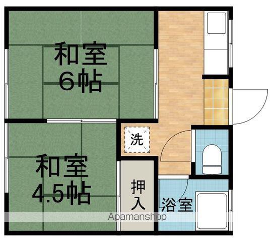 追分ハイツ(2K/1階)の間取り写真