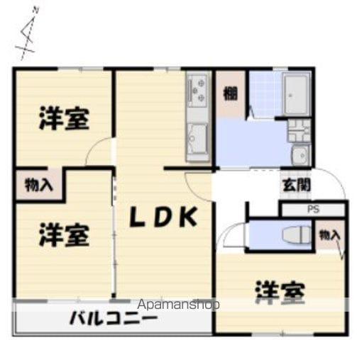 幸町レジデンス(3LDK/2階)の間取り写真