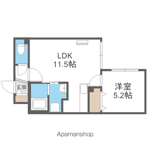 エスグランデ北13 北13東12MS(1LDK/4階)の間取り写真