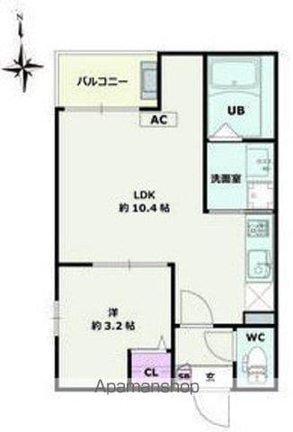 JACK TAYA Ⅱ(1LDK/1階)の間取り写真